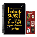 Harry Potter combo set ( 1 I Solemnly Swear Notebook and 1 Magnetic Bookmark )