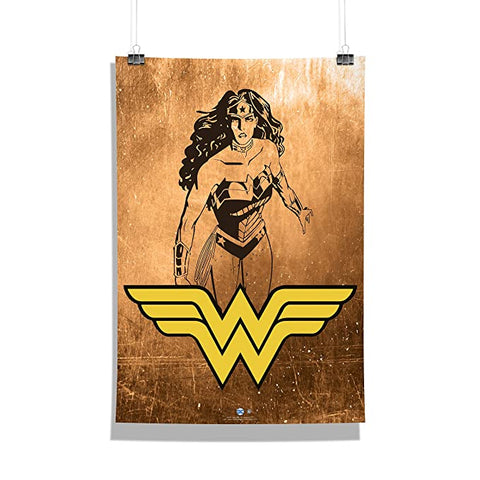 DC Comics Wonder Woman Grunge Poster