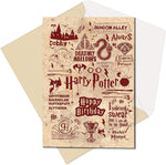 Harry Potter - Infographic Red - Happy Birthday Greeting Card