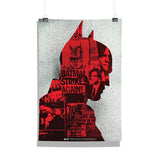 The Batman - Red Gotham A4 Size Wall Decor Poster (With Frame)