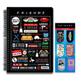 Friends TV Series Combo set ( 1 Infographic Notebook and 1 Magnetic Bookmark )
