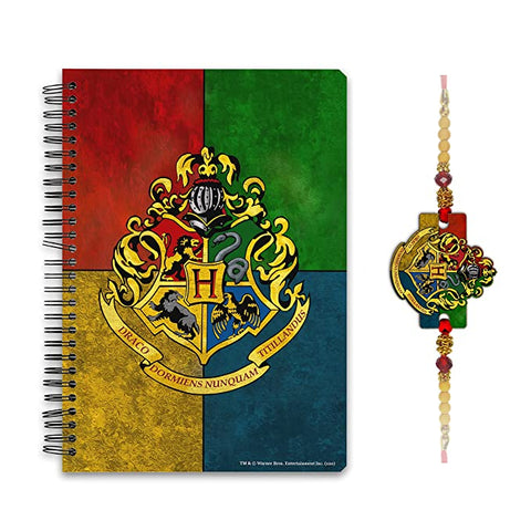 Harry Potter - Set Of House Crest Notebook & Designer Rakhi