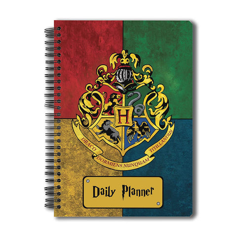 Harry Potter House Crest Multicolor A5 Daily Planner Notebook