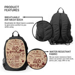 Harry Potter - Back to Hogwarts Combo (1 Backpack + 1 Pouch + Badges Set + 1 A5 Notebooks + 1 Elder wand + 1 Map))