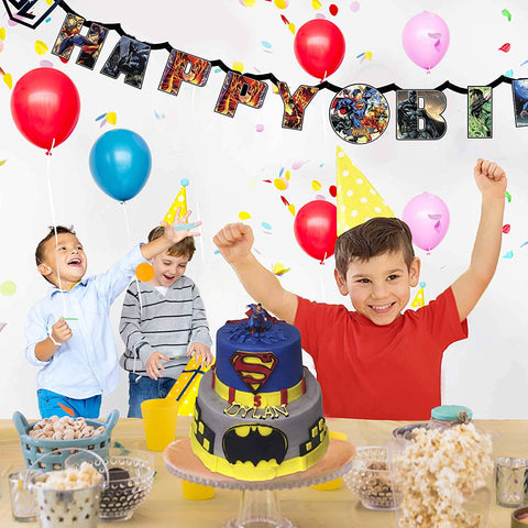 DC Comics Characters Birthday Party Banner