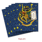 Harry Potter Hogwarts House Crest Gift Bag 5 Pieces - Birthday Decor/Theme Party