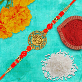 Rakhi - Set of 12 Mini Lord Ganesha Design Dora Rakhi For Raksha Bandhan