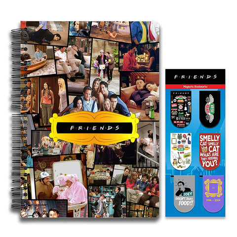 Friends TV Series Combo set ( 1 Collage Notebook and 1 Magnetic Bookmark )
