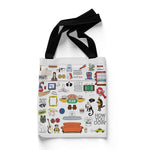 Friends TV Series Doodle Canvas Handbag