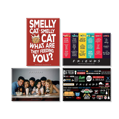 FRIENDS TV Series Pack of 4  Rectangular Fridge Magnet