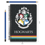 Harry Potter House Crest Black A5 Ruled Wiro Notebook