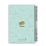 Friends - Doodle Green A5 Ruled Wiro Notebook