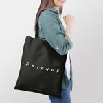 Friends TV Series - Friends logo Design Large Canvas Handbag