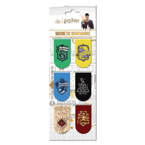 Harry Potter Houses Magnetic Bookmarks - Pack of 6