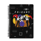Friends TV Series - Umbrella Black A5 Ruled Wiro Notebook