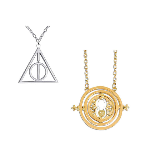Harry Potter - Gift Set Of 2 (The Deathly Hallows + Time Turner) Hanging Chain/Keychain
